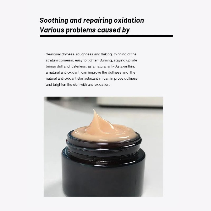 OEM Astaxanthin Moisturizing Cream Skin Whitening Lotion Korean Anti Aging Lightening Repair Dark Yellow Anti-sugar Face Cream