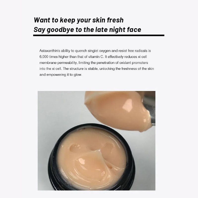 OEM Astaxanthin Moisturizing Cream Skin Whitening Lotion Korean Anti Aging Lightening Repair Dark Yellow Anti-sugar Face Cream