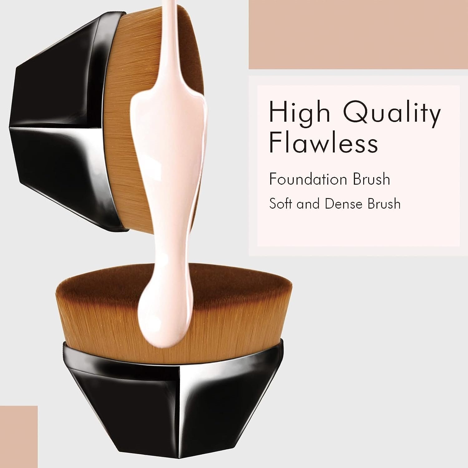 Hot Selling Beauty 55 Magic Single Foundation Brush Flat BB Cream Kabuki Makeup Foundation Brush