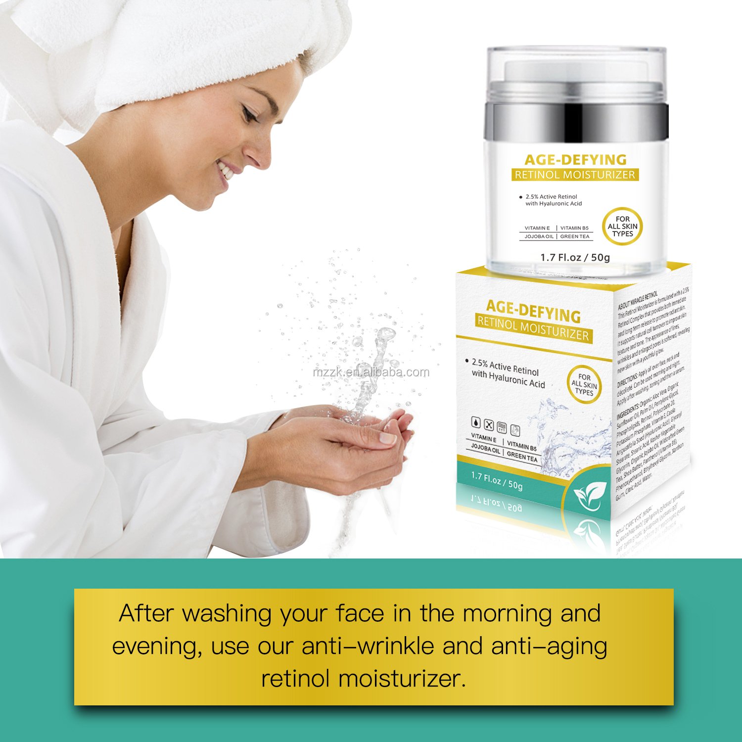 Retinol 2.5% Moisturizer skin whitening face Cream Anti Aging Collagen Smooth Retinol Cream
