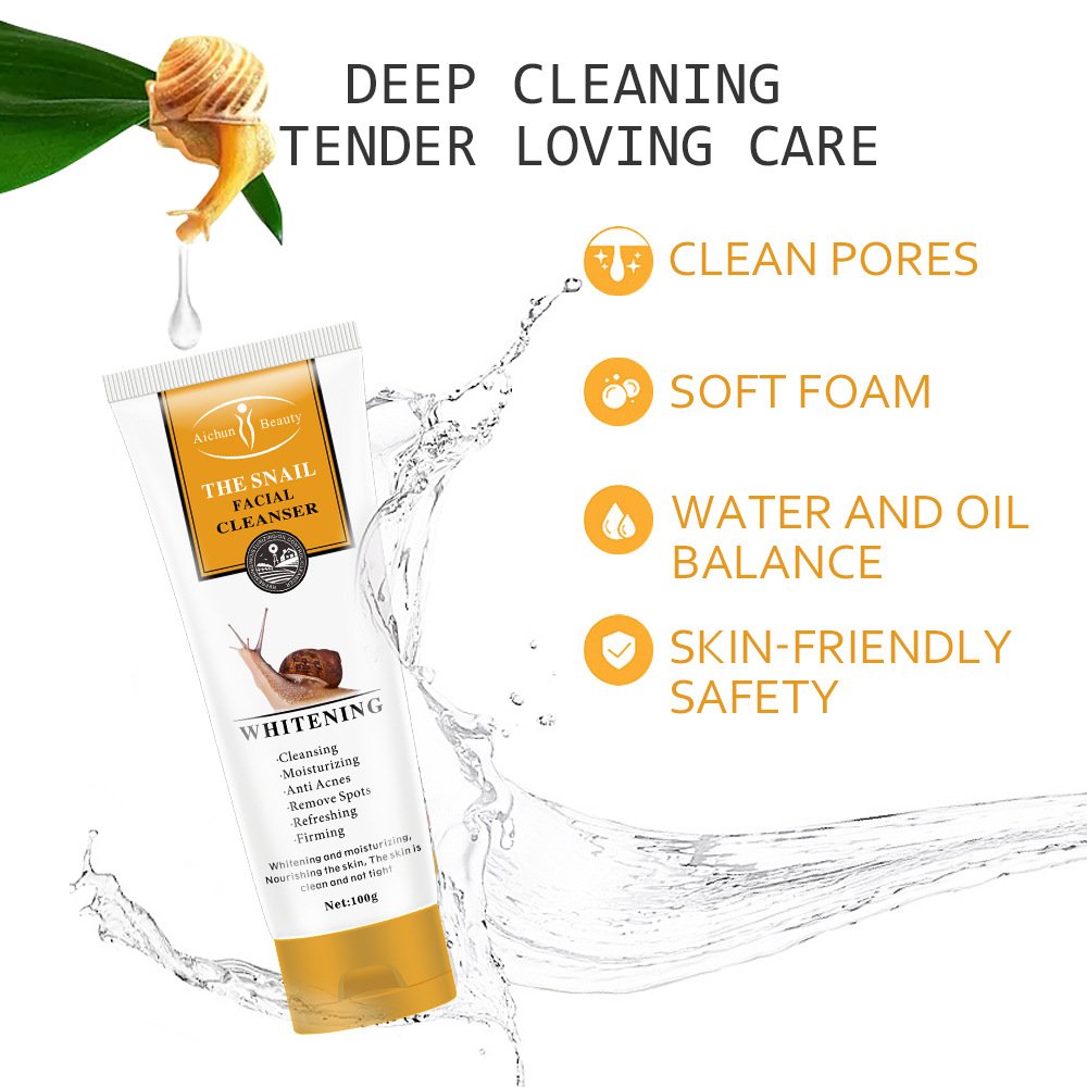 Snail Original Liquid Facial Cleanser Facial Cleansing and Refreshing 100g Facial Cleanser