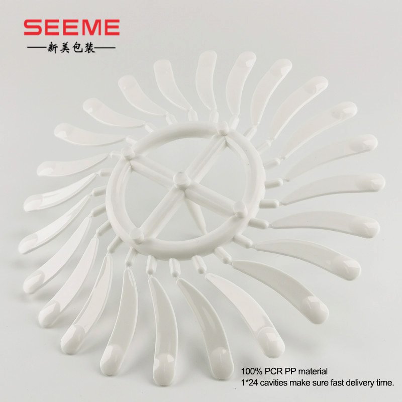 Wholesale popular colorful small luxury face cream plastic spatula for cosmetic