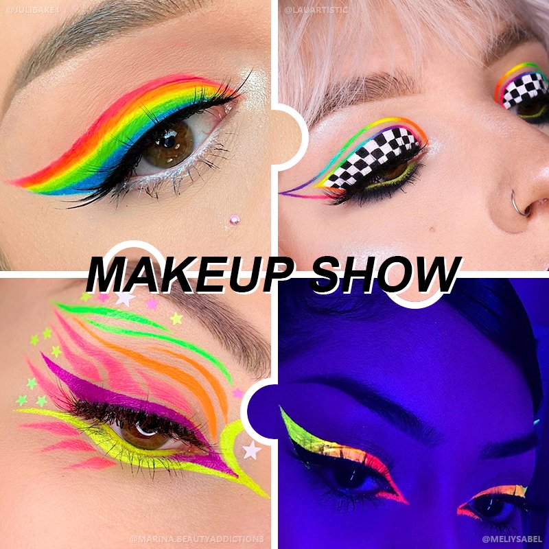 Vegan Cruelty Free Water Activated Cruelty Free Cosmetic Neon Eyeliner Pastel Color