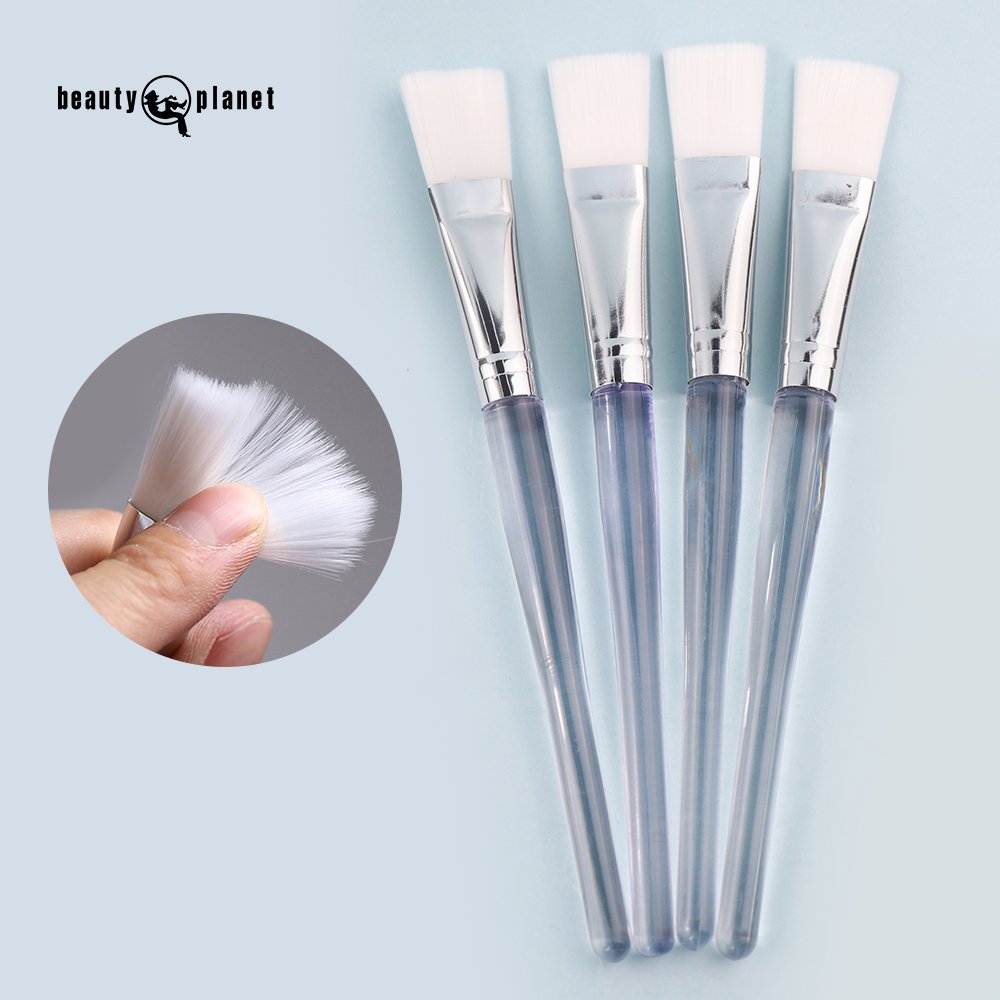 Beauty Planet Custom Face Cream Clay Brushes For Mask Wholesale Beauty Spa Tools Nylon Hair Clear Handle Facial Cleaning Brush