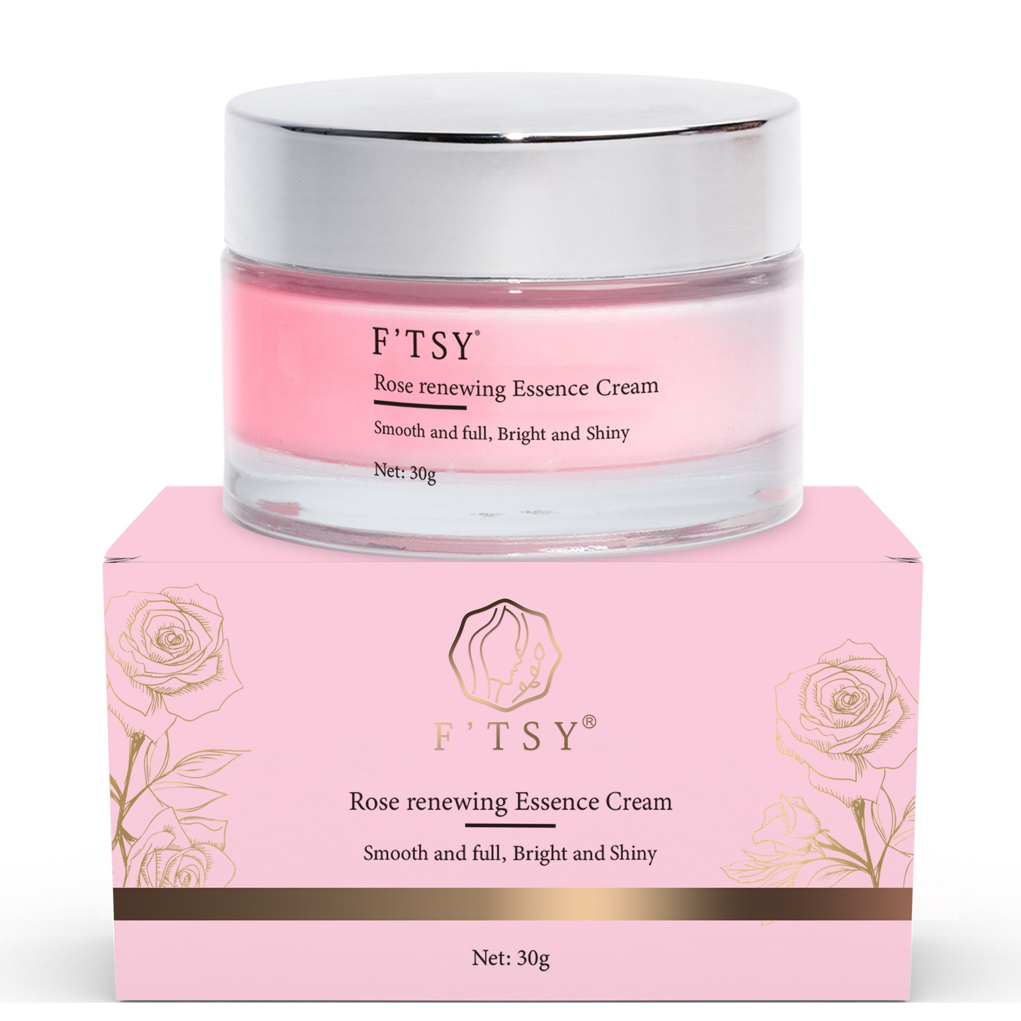 Factory OEM ODM Pink Rose Cream Moisture Lightening Cream Vitamin C Rose Moisturizer Face Cream