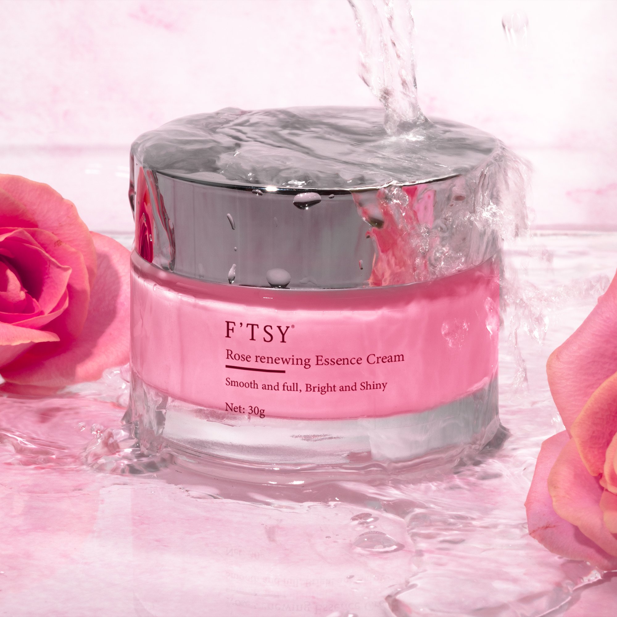 Factory OEM ODM Pink Rose Cream Moisture Lightening Cream Vitamin C Rose Moisturizer Face Cream