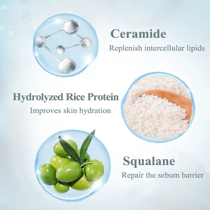 100% Plant Brightening Anti Aging Squalane Facial Cream with Vitamin E Hyaluronic acid Skin Care Face Moisturizer Private Label