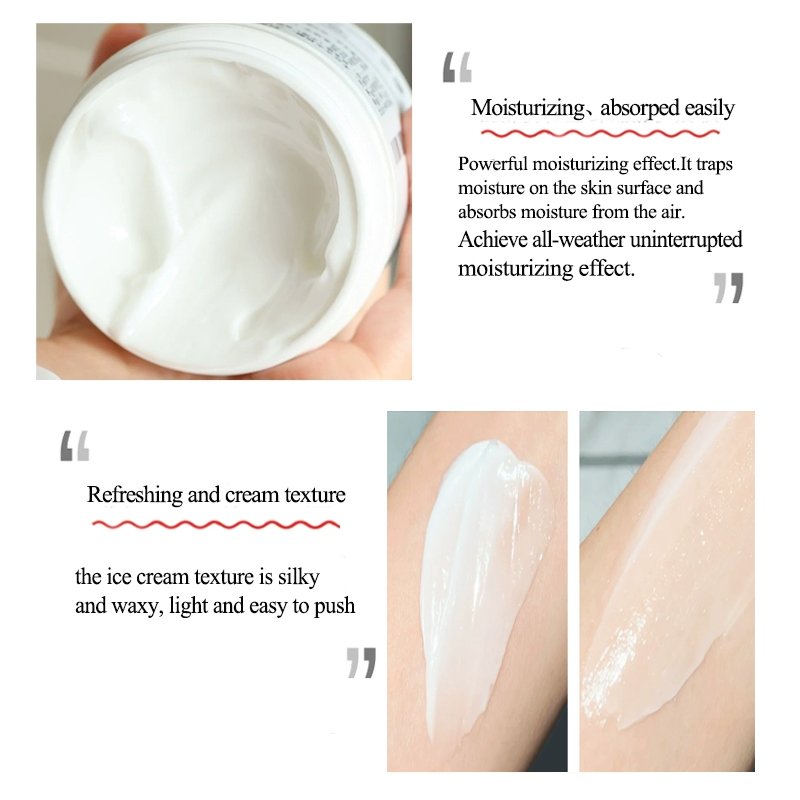 100% Plant Brightening Anti Aging Squalane Facial Cream with Vitamin E Hyaluronic acid Skin Care Face Moisturizer Private Label