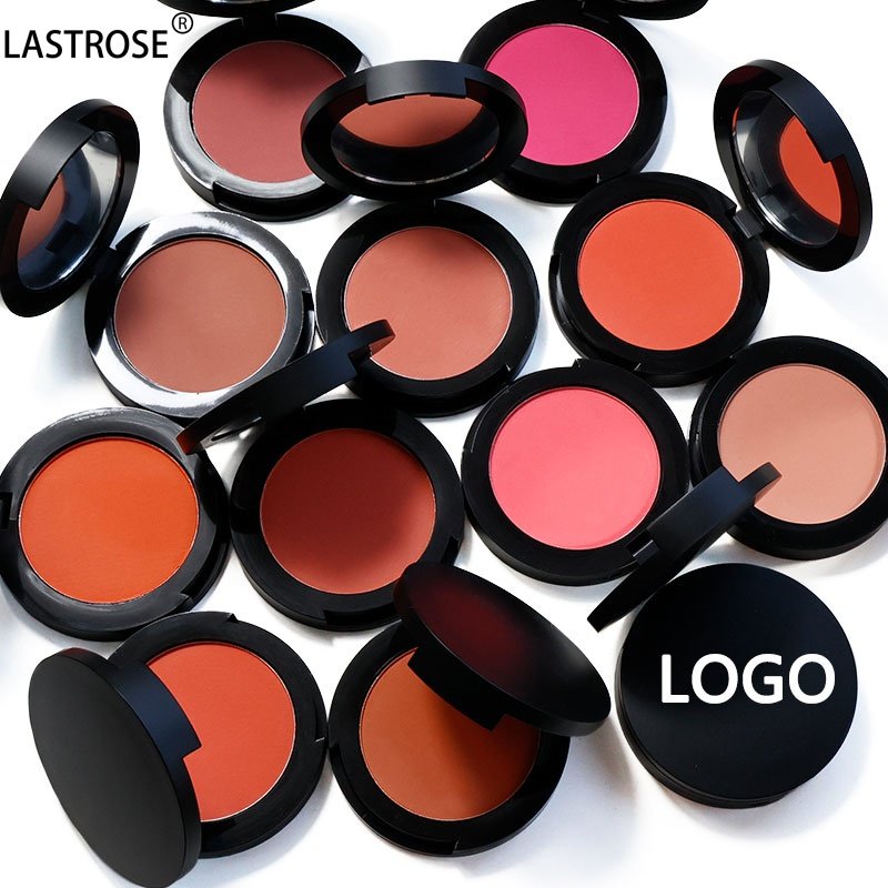 Luxury loose powder blush private label vegan cosmetic makeup face blush palette matte shimmer cream pink heart shape blush