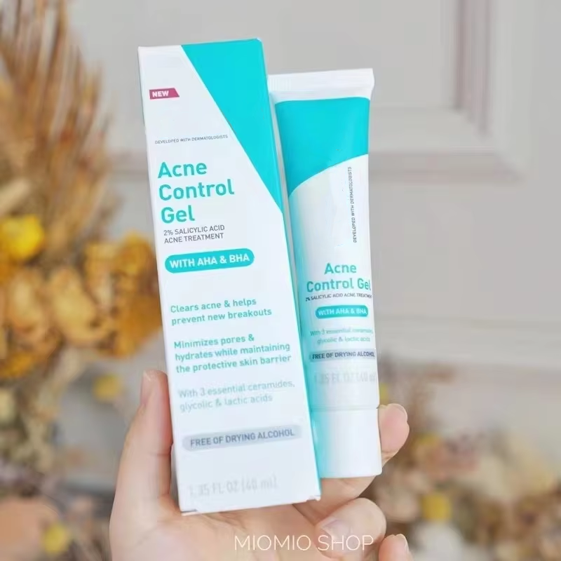 SA 40ml Acne Control Gel Moisturizing Face Cream with Vitamin C Organic & Vegan Ingredients Anti-Aging & Hydrating Properties