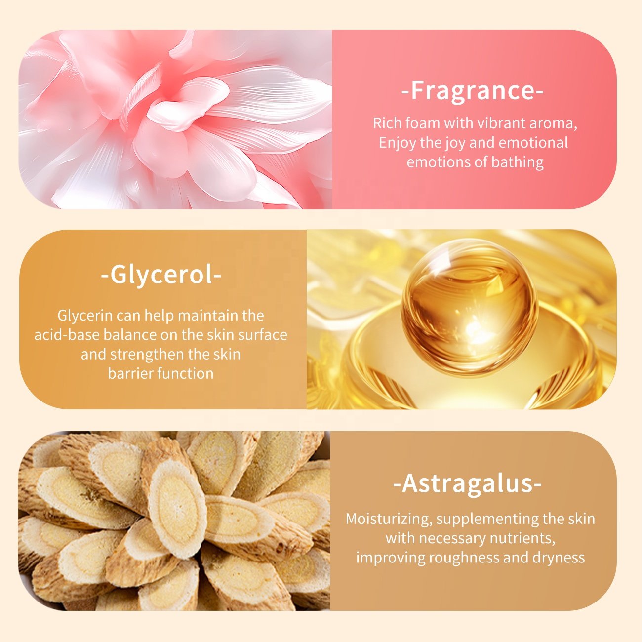 Self owned brand Anti aging Wrinkle removal Astragalus Face Cream Execution Whitening and moisturizing Astragalus Face Cream