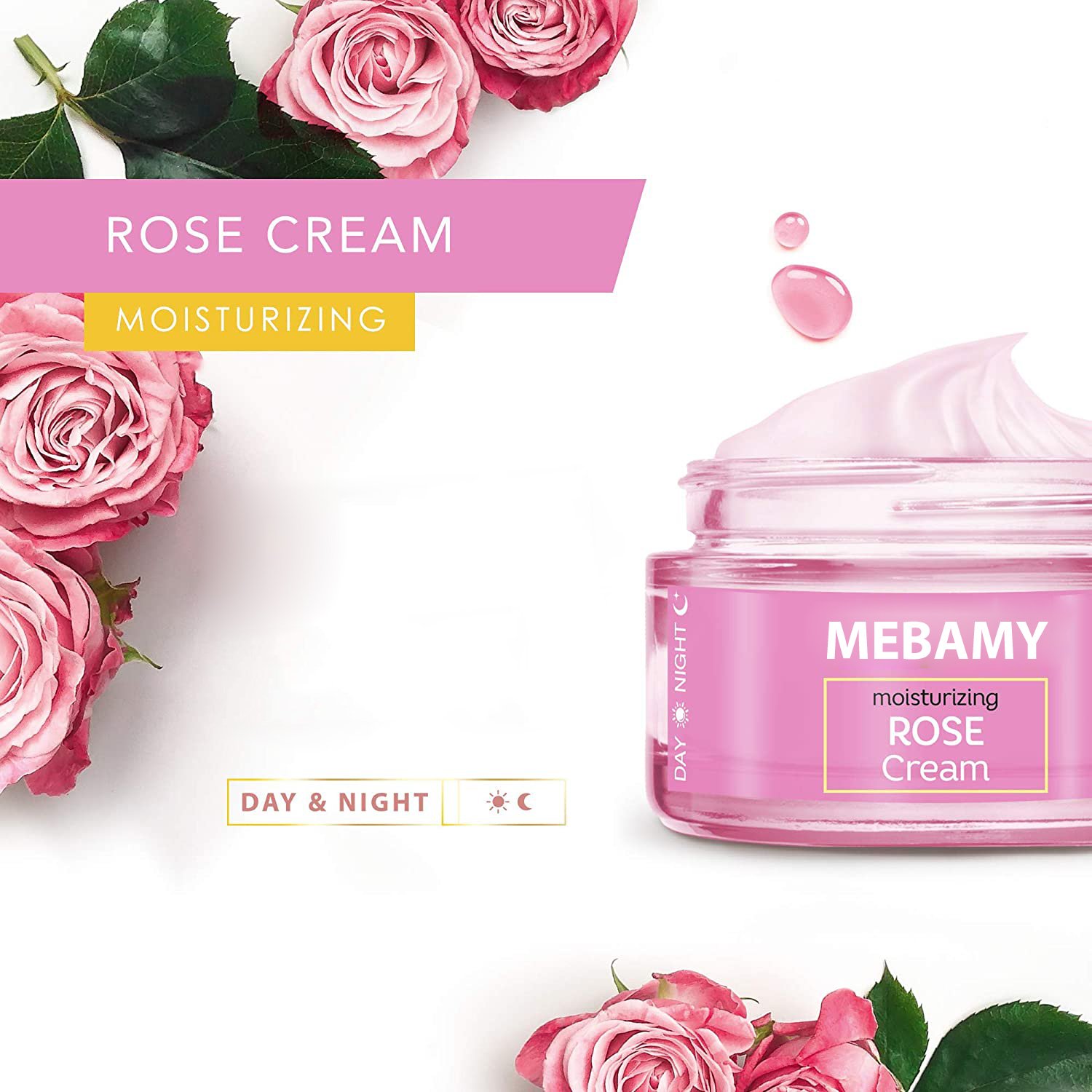 Private Label Organic Skin Care Moisturizing And Soothing Rose Face Cream For Day And Night Face Cream & Lotion (new)
