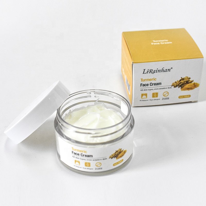 OEM Private Label Natural Turmeric Skin Care Face Lotion Best Facial Anti Aging Acne Anti-oxidation Moisturizer Facial Cream