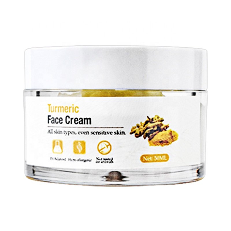 OEM Private Label Natural Turmeric Skin Care Face Lotion Best Facial Anti Aging Acne Anti-oxidation Moisturizer Facial Cream
