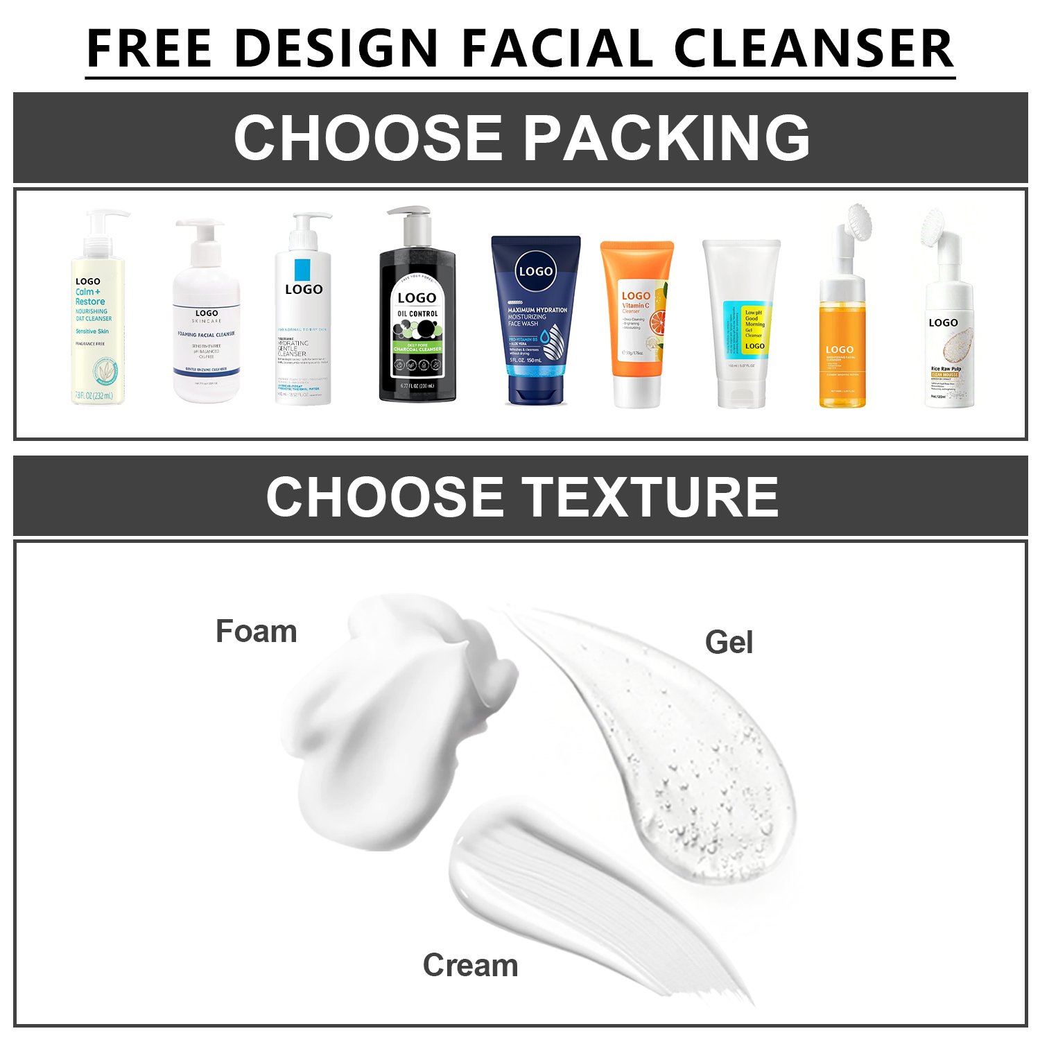 korean Private Label Amino Acid Facial Cleanser Cream Pore Deeply Cleansing Oil-free Face foam Wash 100% Natural Skin Care