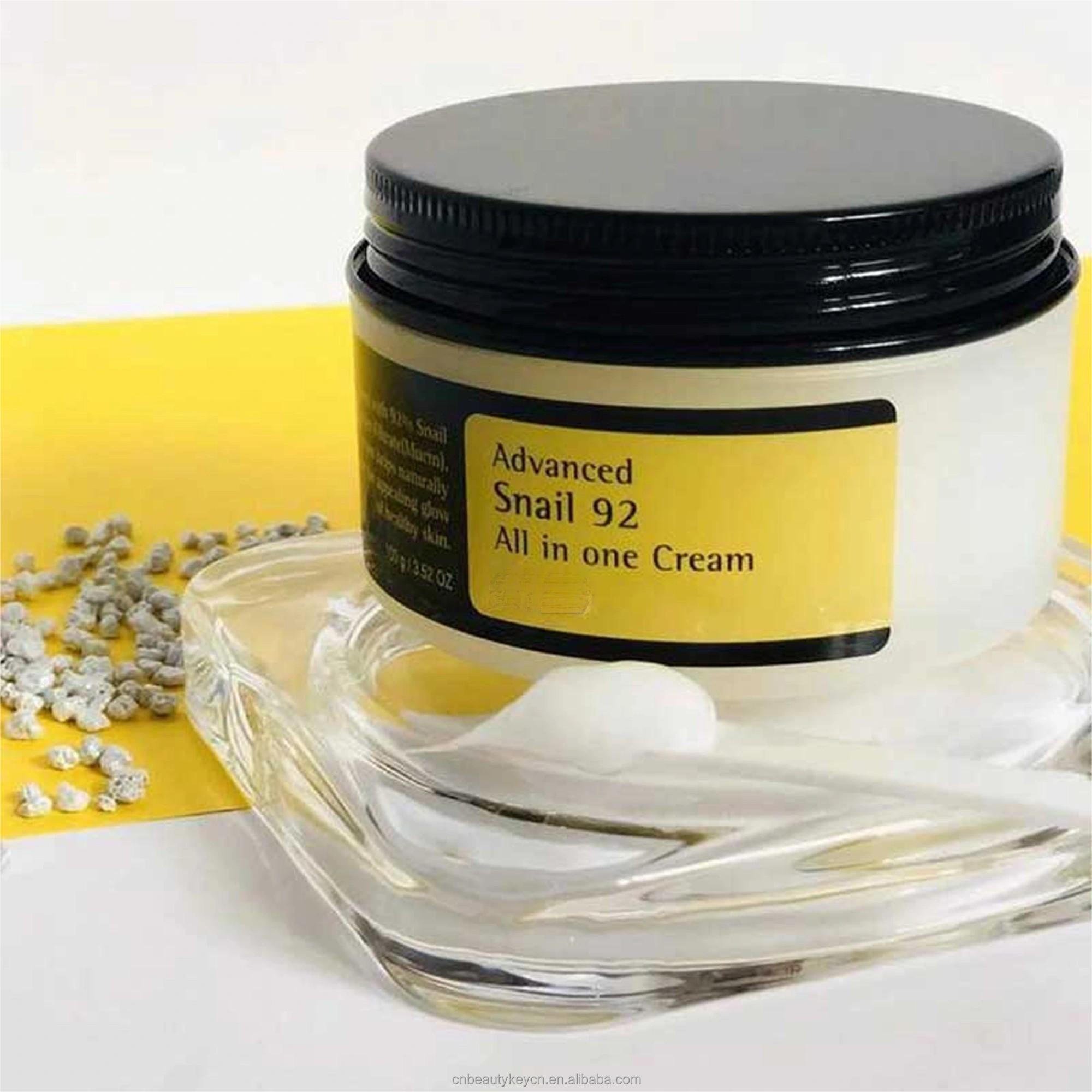 Private Label Korean Snail Mucin Moisturizer Micromolecule Hyaluronic Acid Snail Repair Soothes Essence Face Cream