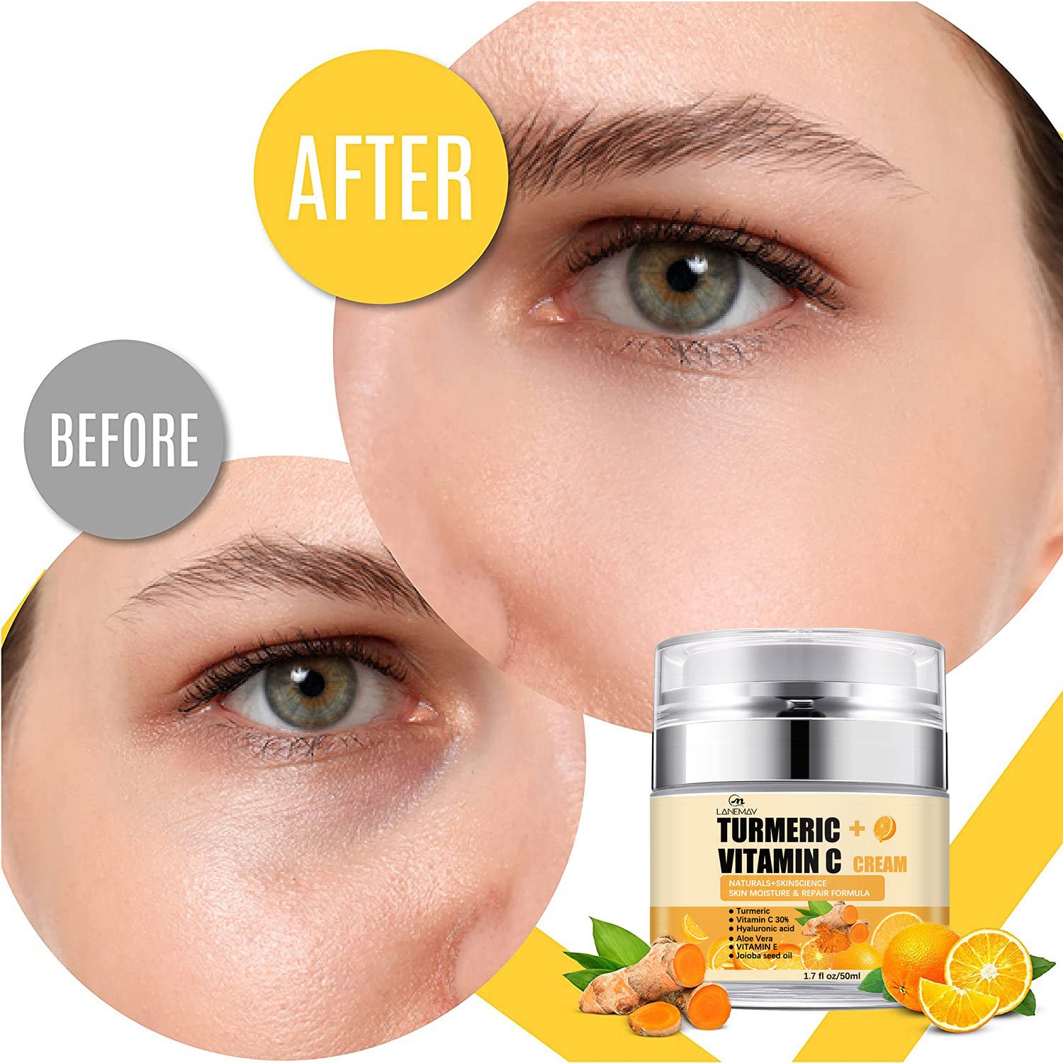Wholesale Women Beauty Face Cream Moisturizing Nourishing Repairing Acne Removal Turmeric Face Cream