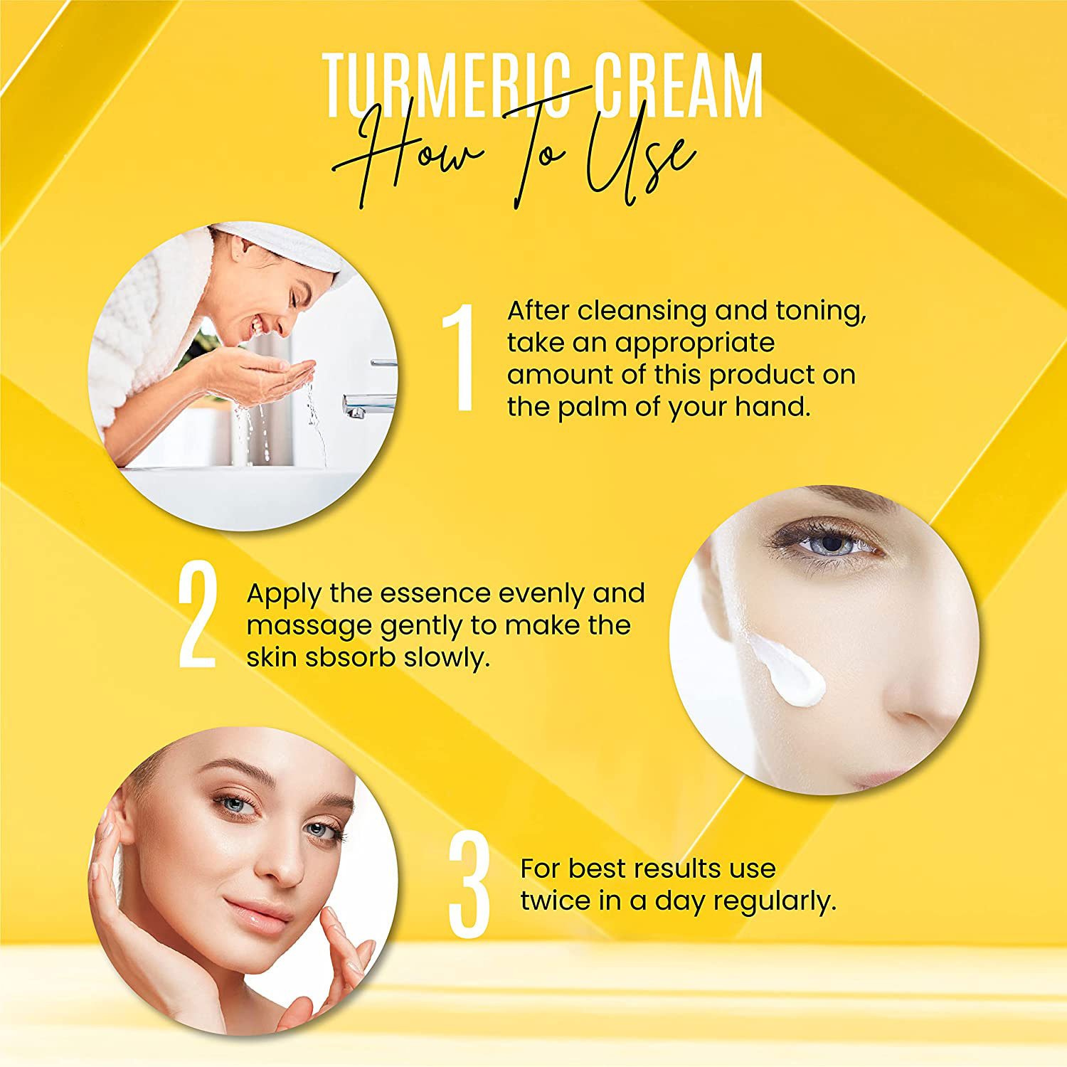 Wholesale Women Beauty Face Cream Moisturizing Nourishing Repairing Acne Removal Turmeric Face Cream