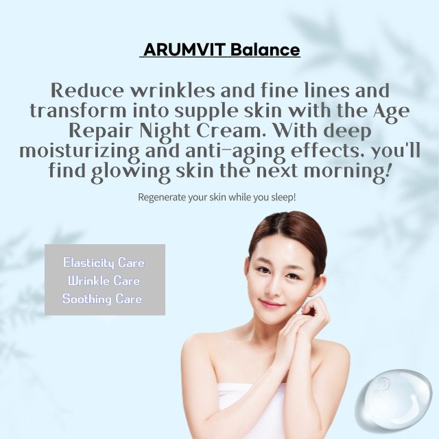 ARUMVIT Balance Vitamin C Age Repair Night Cream New Arrival Hot Selling Korean Skincare Product Wholesale