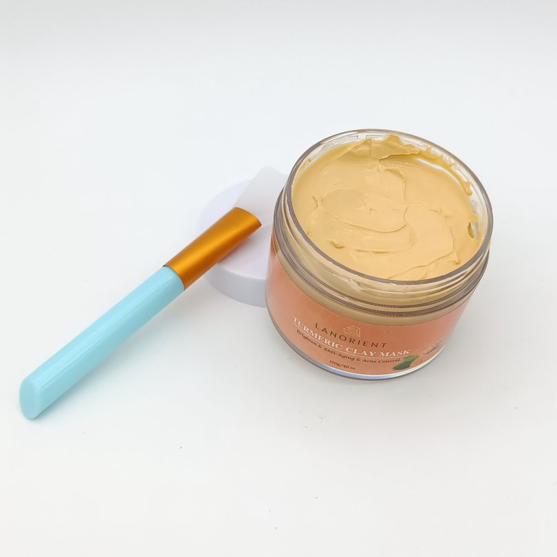 Private Label Tea Turmeric Rose Pink Facial Mud Mask Clay Mask Anti Aging Acne Removal Brightening Skin Tone Clay Mask