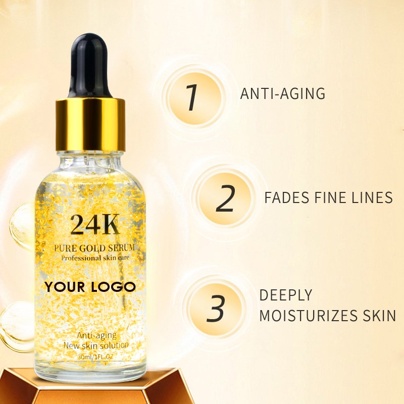 24k Glod face Serum Deep Moisturize Brightening Whitening Anti Aging Facial Essence Anti-wrinkle Serum Skin Serum Nourish Firm