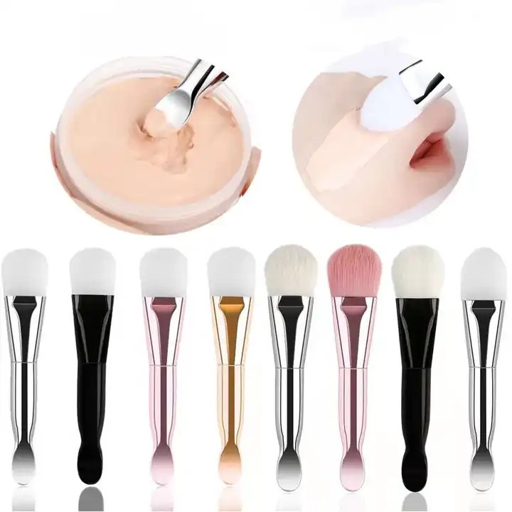 Wholesale Dual-end Use Silicone/Synthetic Masking Skincare Beauty Tools Facial Cosmetic Spatula Flexible Mud Mask Applicator