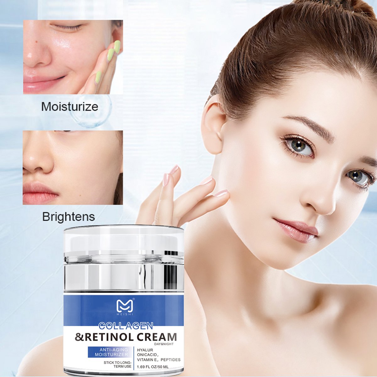 Private Label Antiage Dark Spot Whitening Lightening Retinol Night Skin Care Cream With Retinol