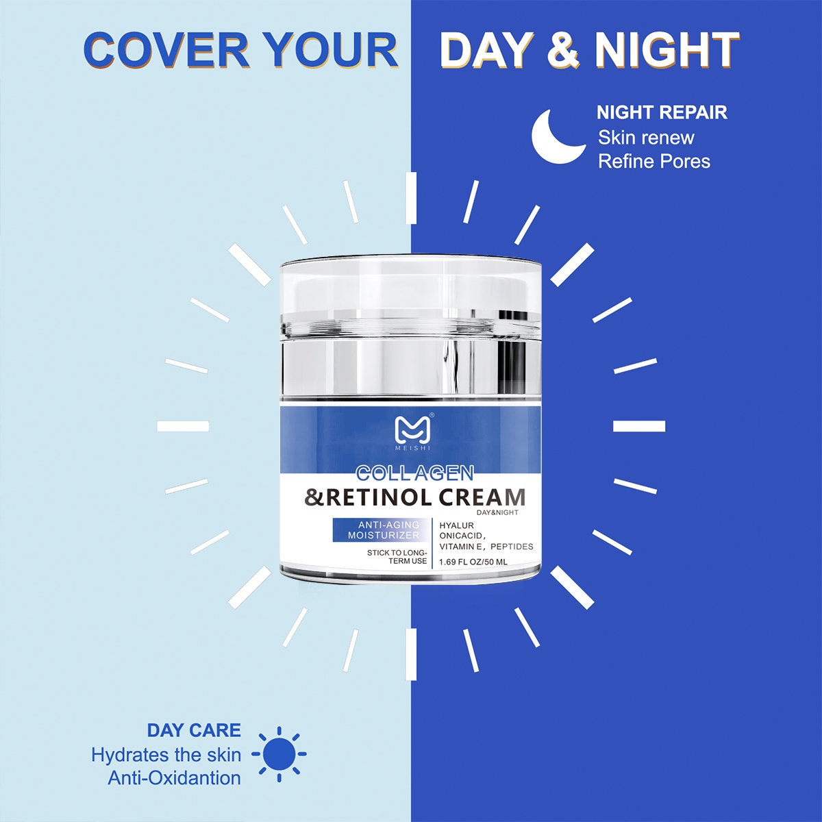 Private Label Antiage Dark Spot Whitening Lightening Retinol Night Skin Care Cream With Retinol
