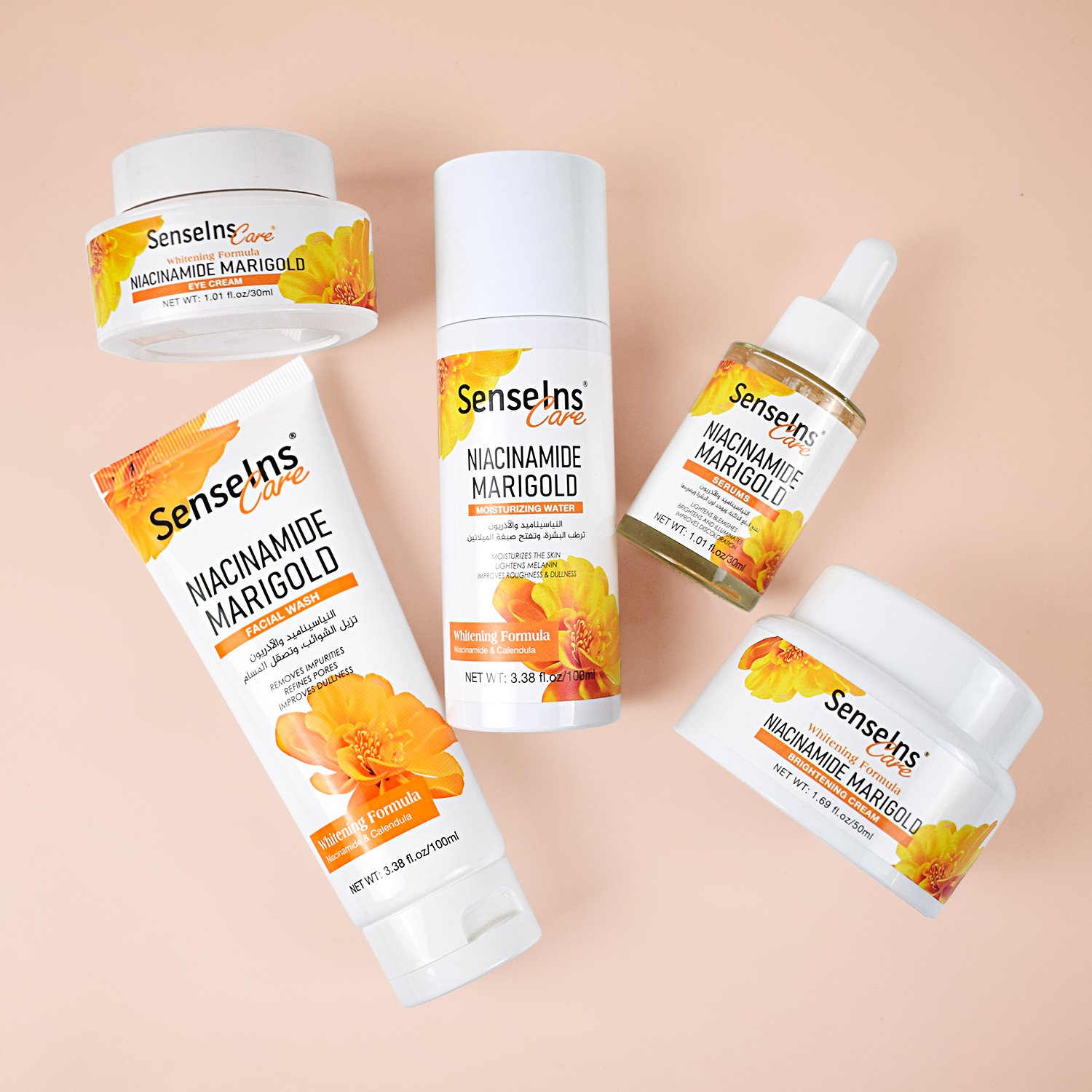 Wholesale niacinamide marigold face cream organic Moisturizing dark spot remover whiteningAnti-aging freckle cream