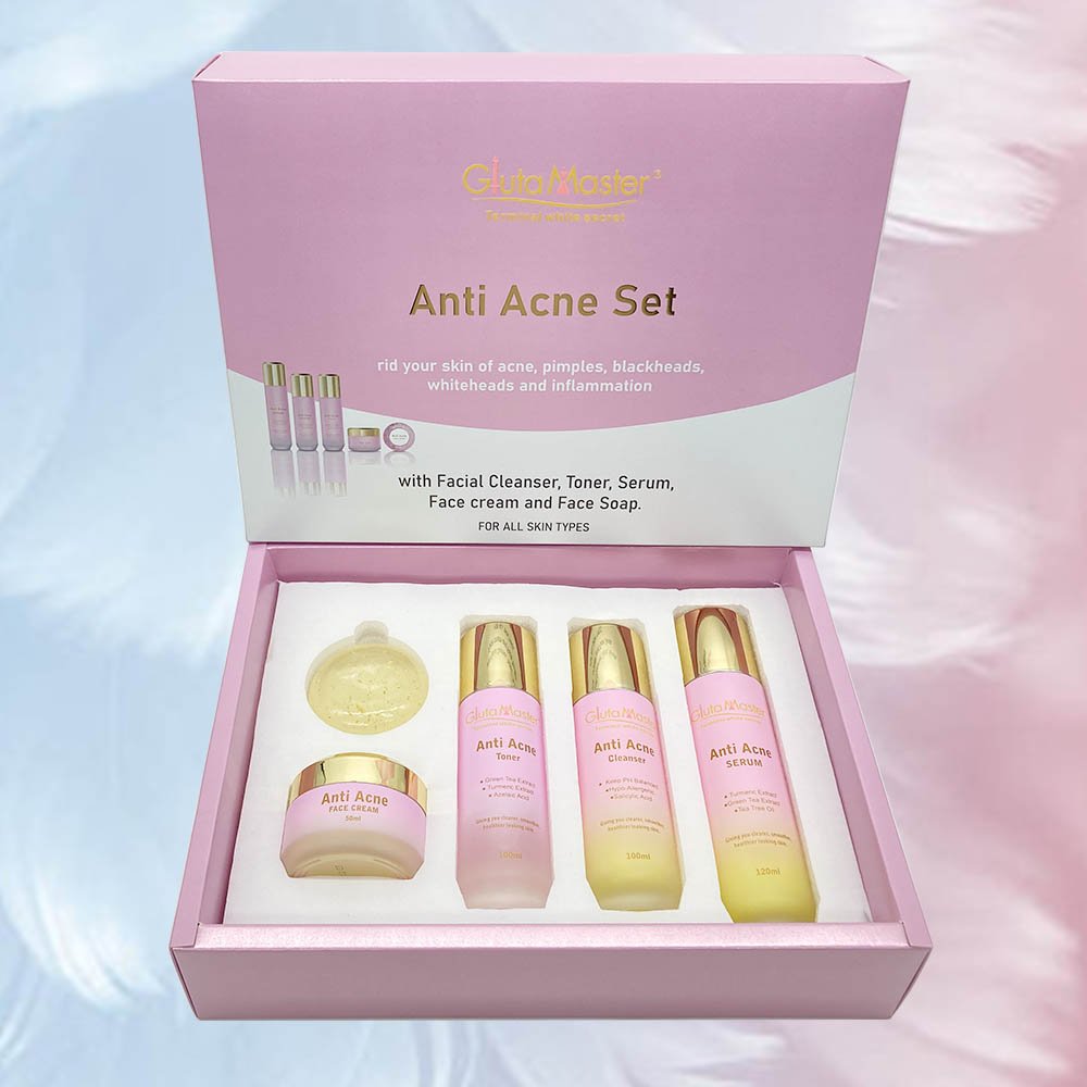 Beauty Facial Anti Acne Skin Care Set Strong Effective Anti Acne Treatment Facial Whitening Set Anti Acne Serum Face Cream
