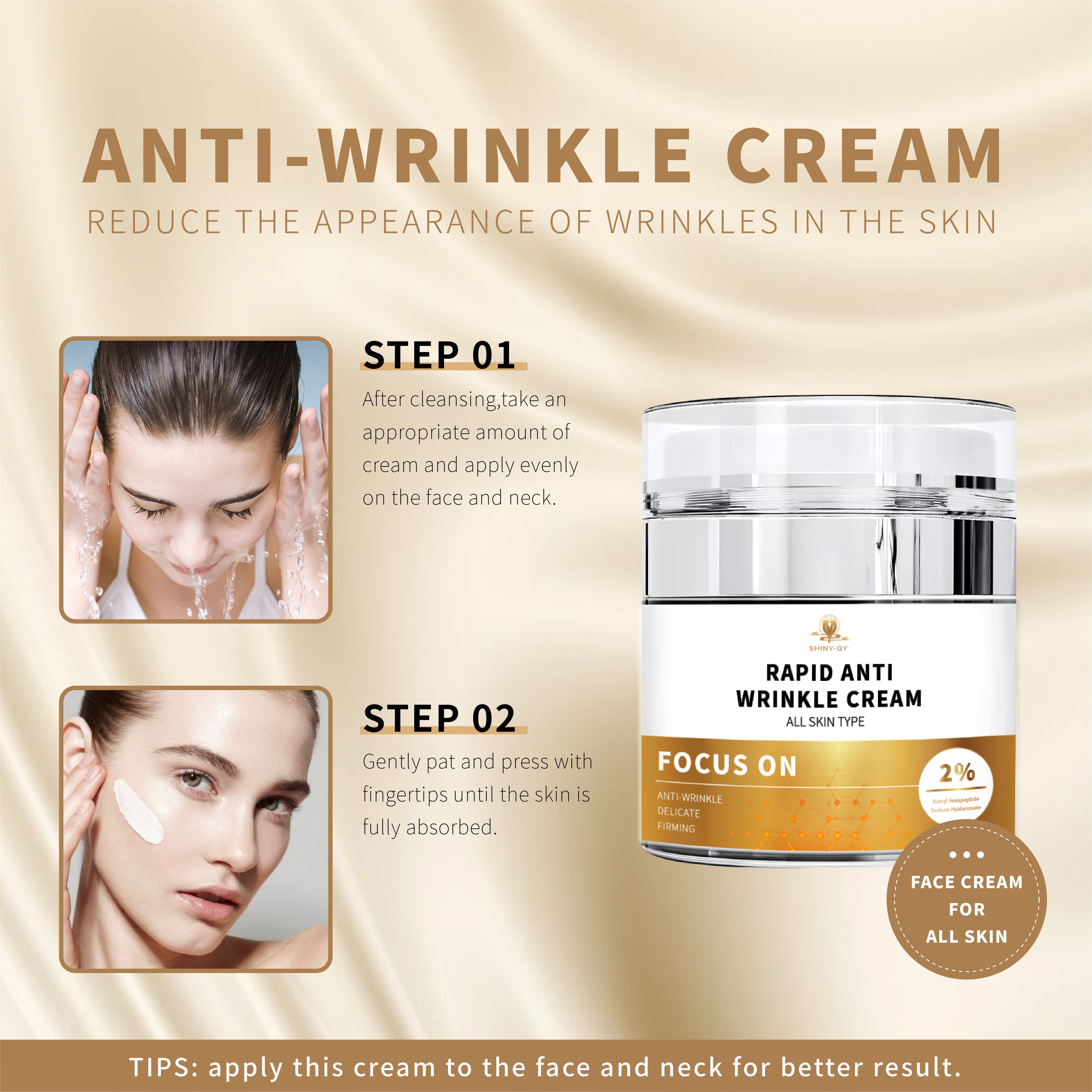 Private Label Lifttightening Firming Anti-Aging Moisturizer Anti Wrinkle Face Cream