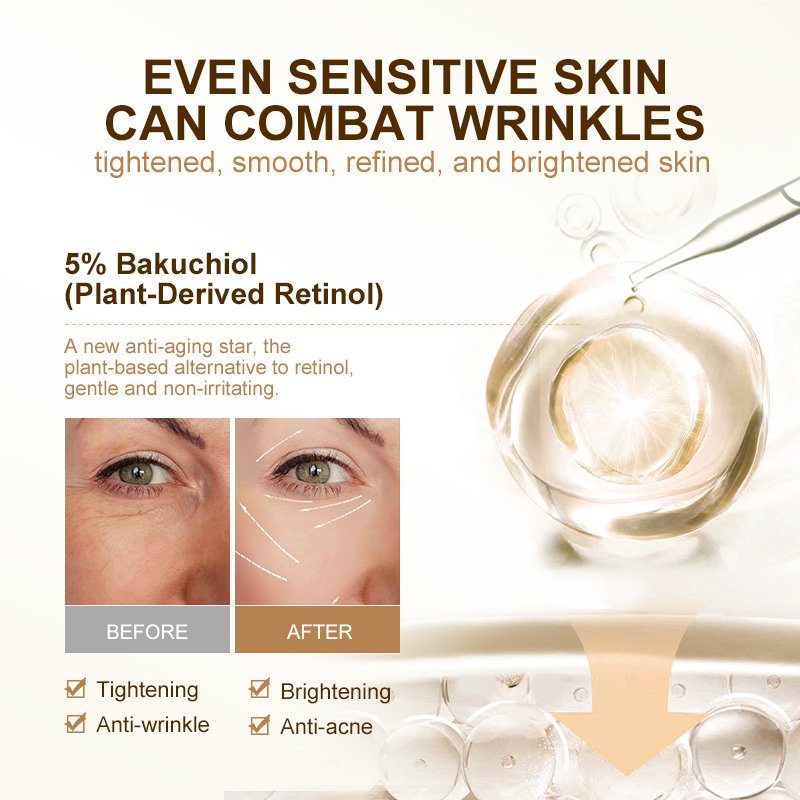 Custom logo bakuchiol anti warinkle facial cream Private label orgnaic Moisturizing Wrinkle Remover Whitening Face Cream