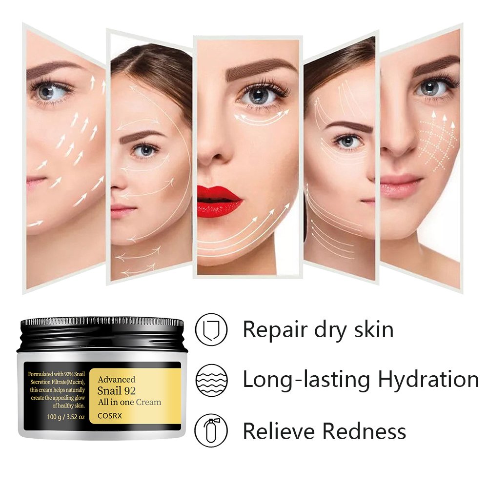 100g Advanced Snail 92 All In One Cream Premium Tone-up Moisturizing Face Cream