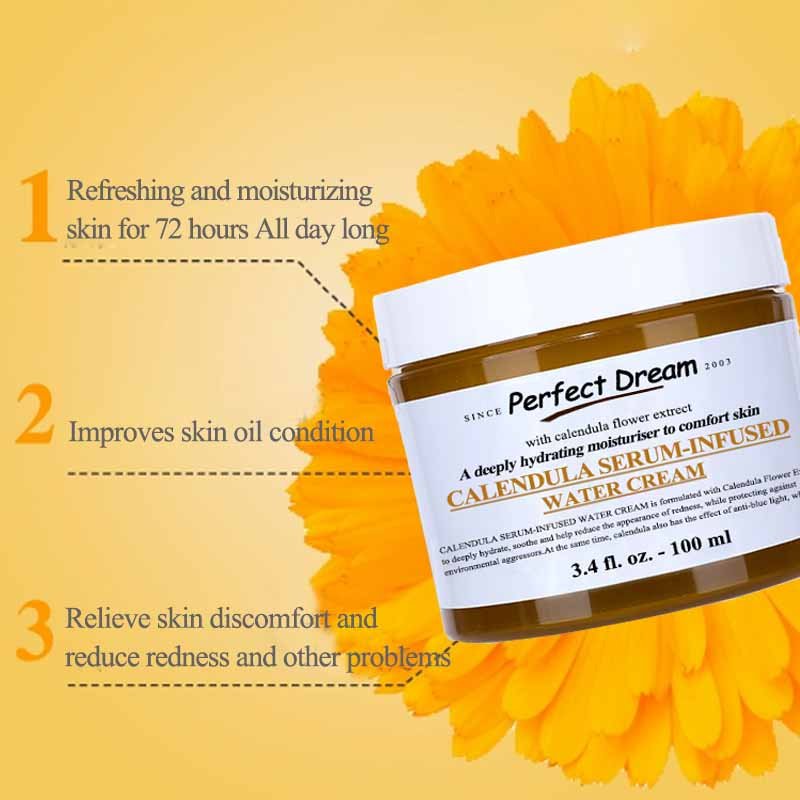 Acne Treatment High Quality Calendula Plant Serum Removing Oil Control Face Cream Female Support Oil Free OEM/ODM Moisturizer