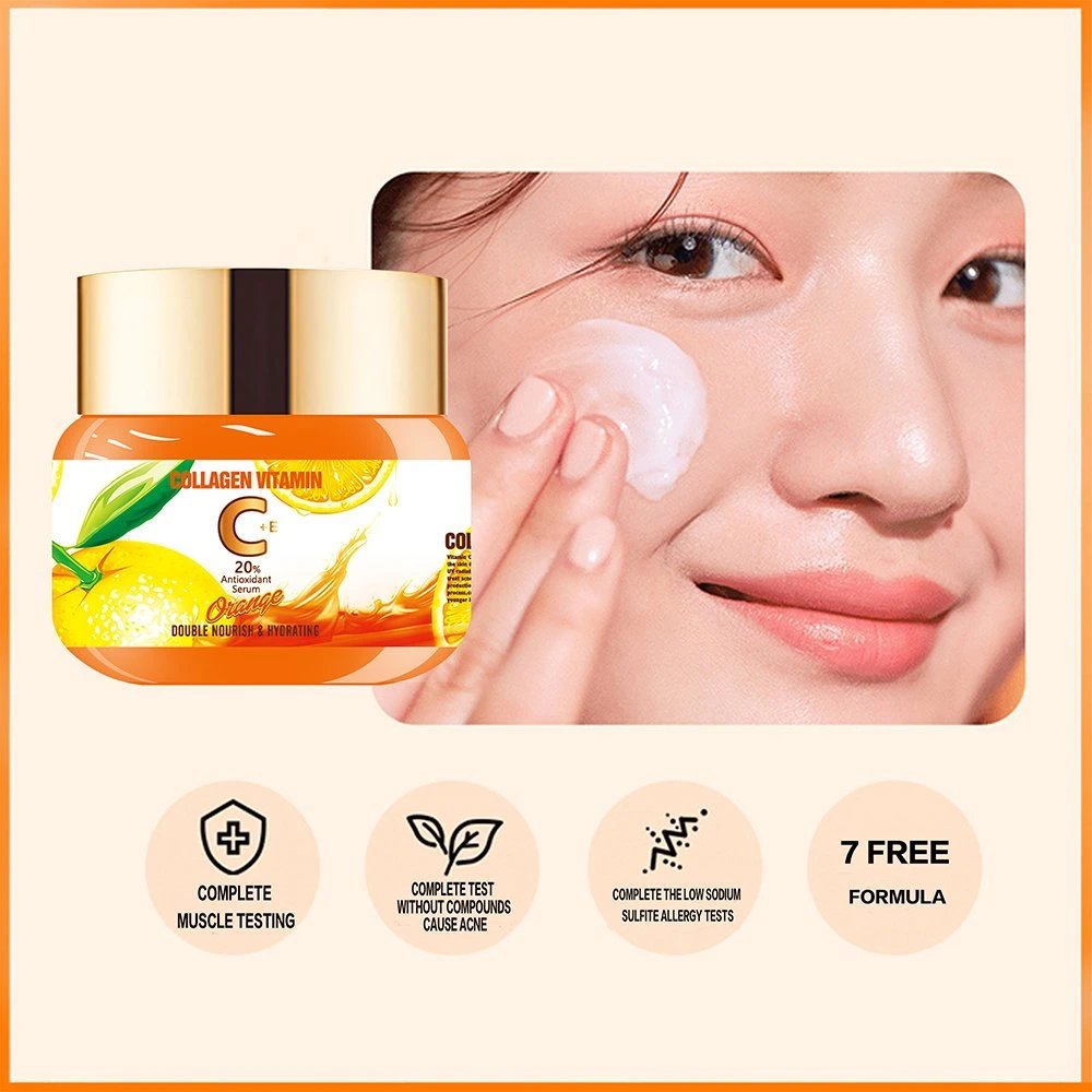 Liru Vitamin C Face Cream with Natural Antioxidants for Brightening Firming Reducing Fine Lines While Providing All Day Moisture