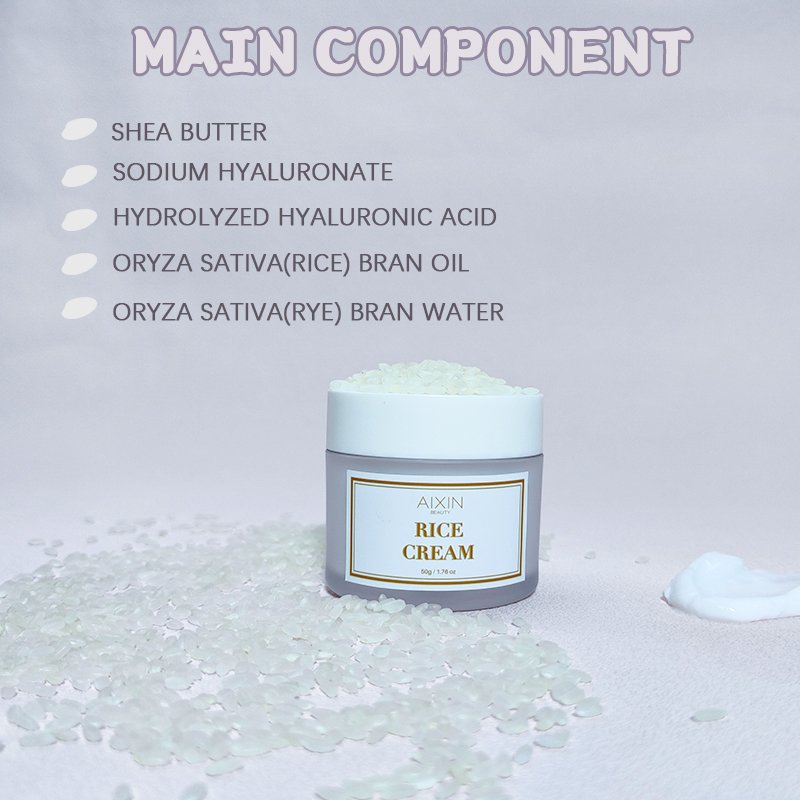 BLIW Private Label Beauty Collagen Anti Aging Wrinkle Dark Spot Remover Rice Water Moisturizer Whitening Face Cream Rice Cream