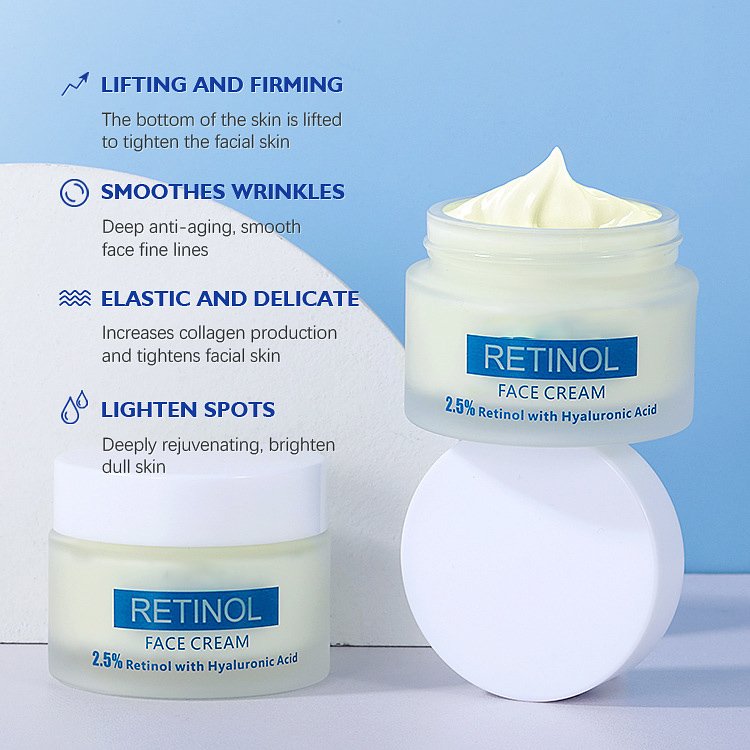 Private Label Retinol Anti Aging Facial Cream Anti Wrinkle Collagen Retinol Face Cream with Hyaluronic Acid