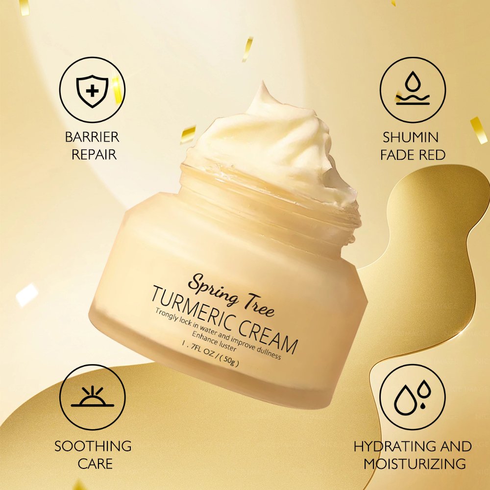 Private Label Skin Care Moisturizing Whitening Facial Cream Dark Spot Removal Brightening Turmeric Face Cream For Women