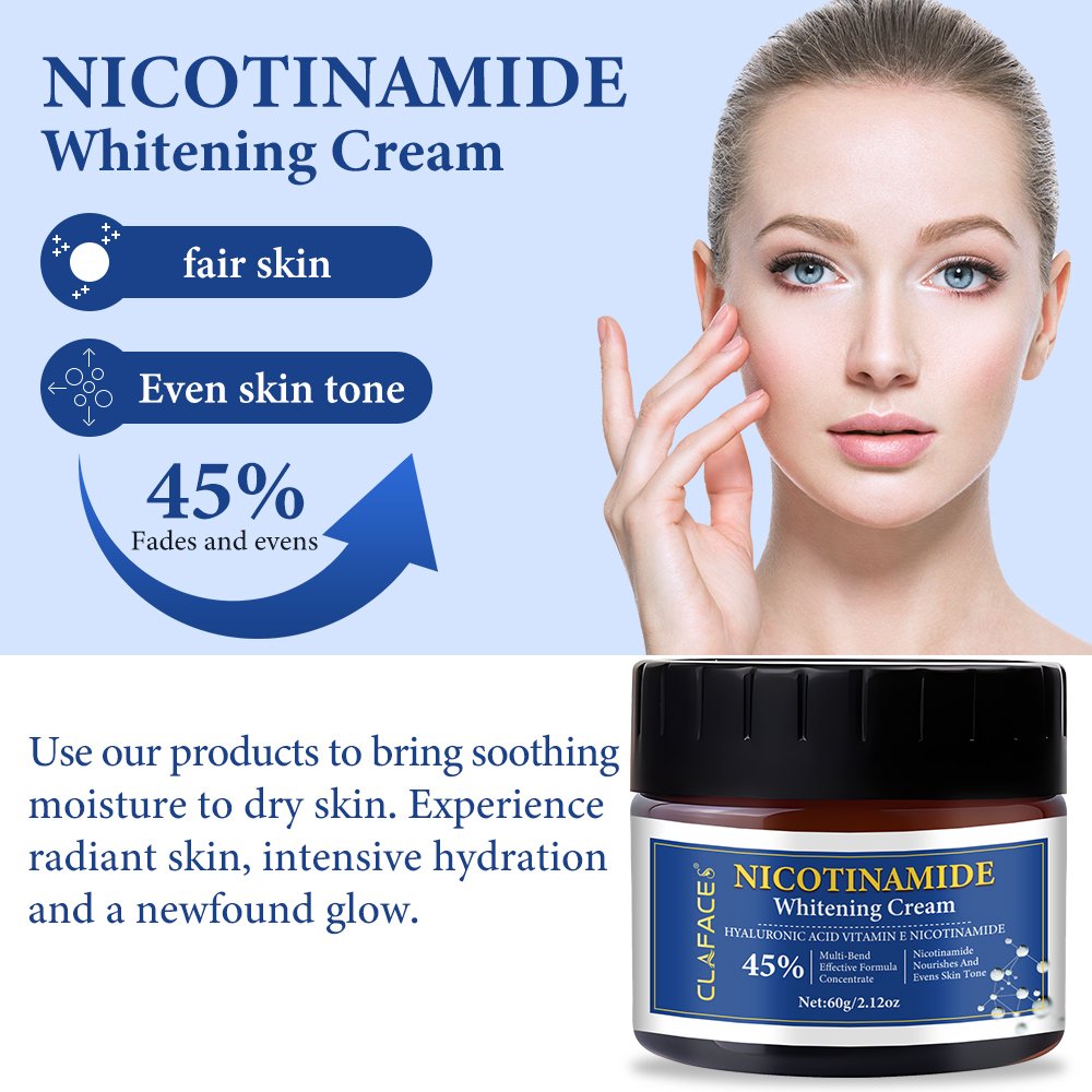 New Version 60G Hyaluronic Acid Vitamin E Niacinamide Whitening Face Cream
