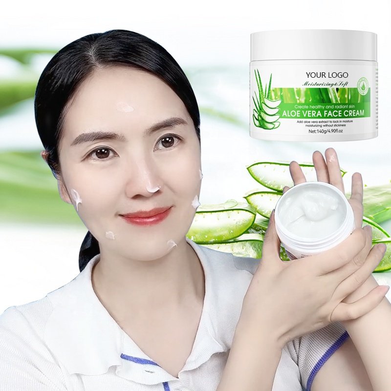 Korea Care Extract Facial Moist Repair Skin Face Cream Aloe Vera Series Customized Moisturizing Aloe Vera Hyaluronic Acid Cream