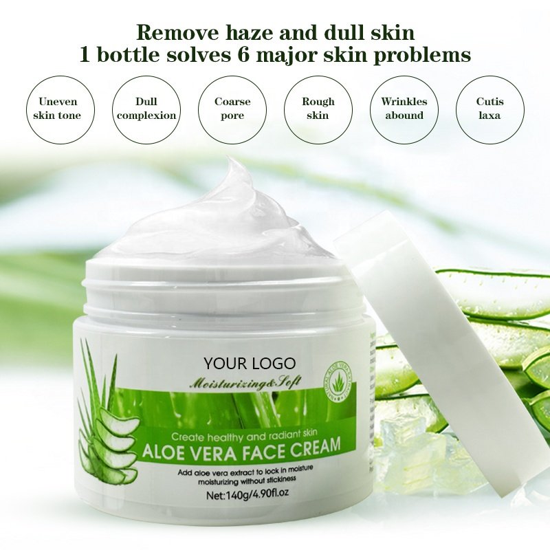 Korea Care Extract Facial Moist Repair Skin Face Cream Aloe Vera Series Customized Moisturizing Aloe Vera Hyaluronic Acid Cream