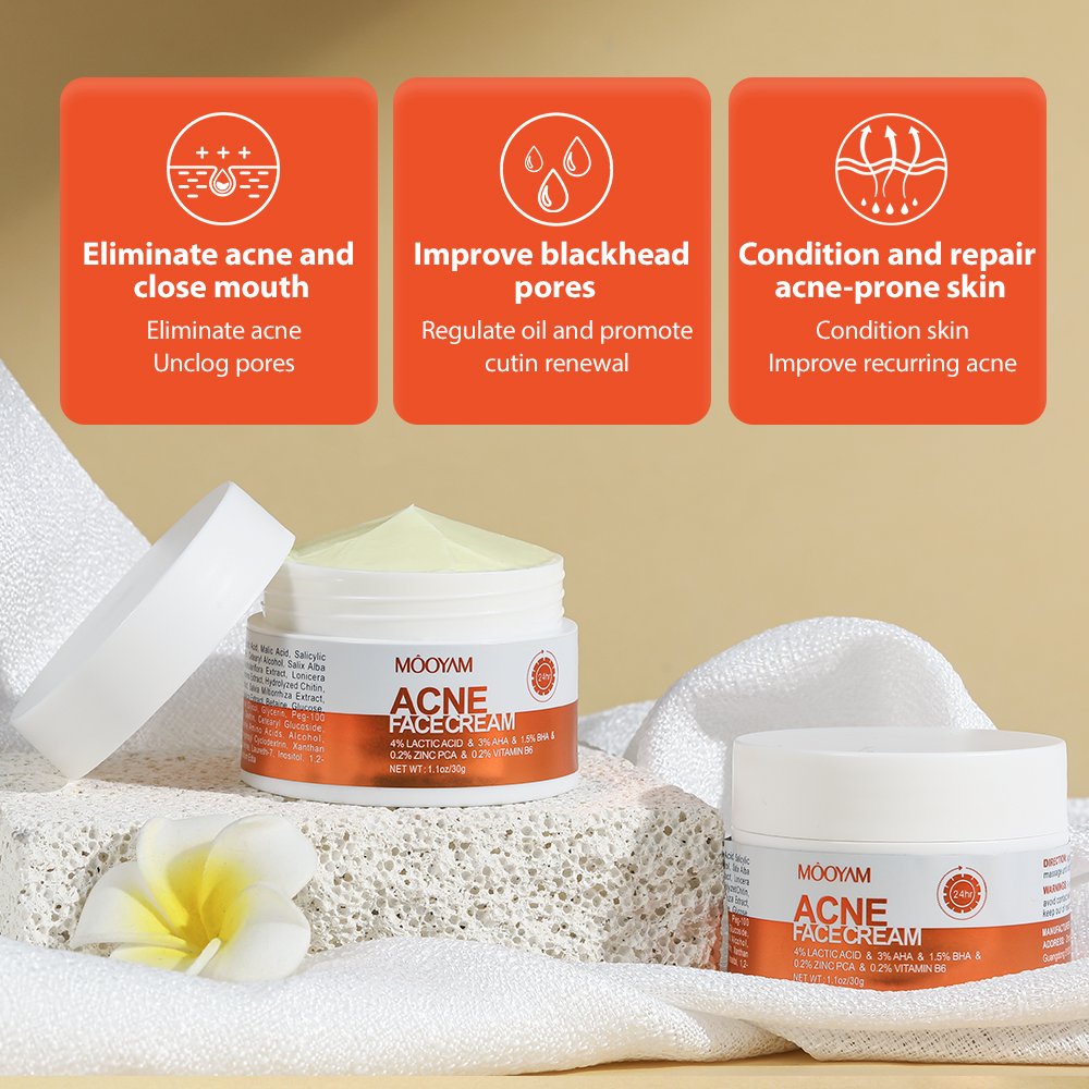 Acne Treatment Cream Anti Acne Face Cream Pimple Removal Spots Oil Control Shrink Pores Moisturizing Skin Care Cream