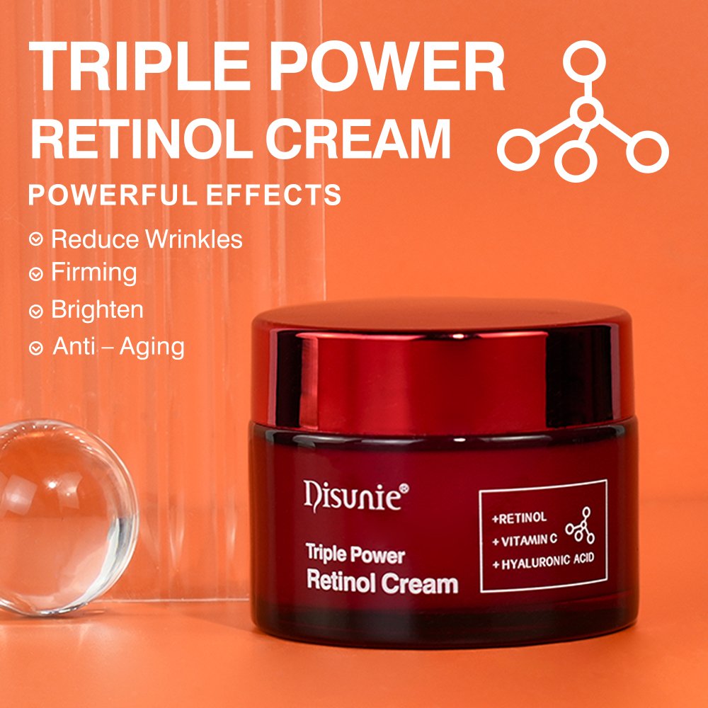 Best Anti Aging Triple Power Retinol Face Cream With Vitamin C For Antiage Antiwrinkle Moisturising Creme Face OEM Facial Creams