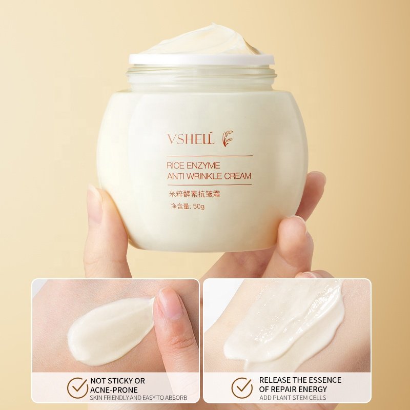 Rice Face Cream Rice Bran Essence Vitamin C E Niacinamide Retinol Anti-wrinkle Nourish Improves Moisture Glowing Skin Care Cream