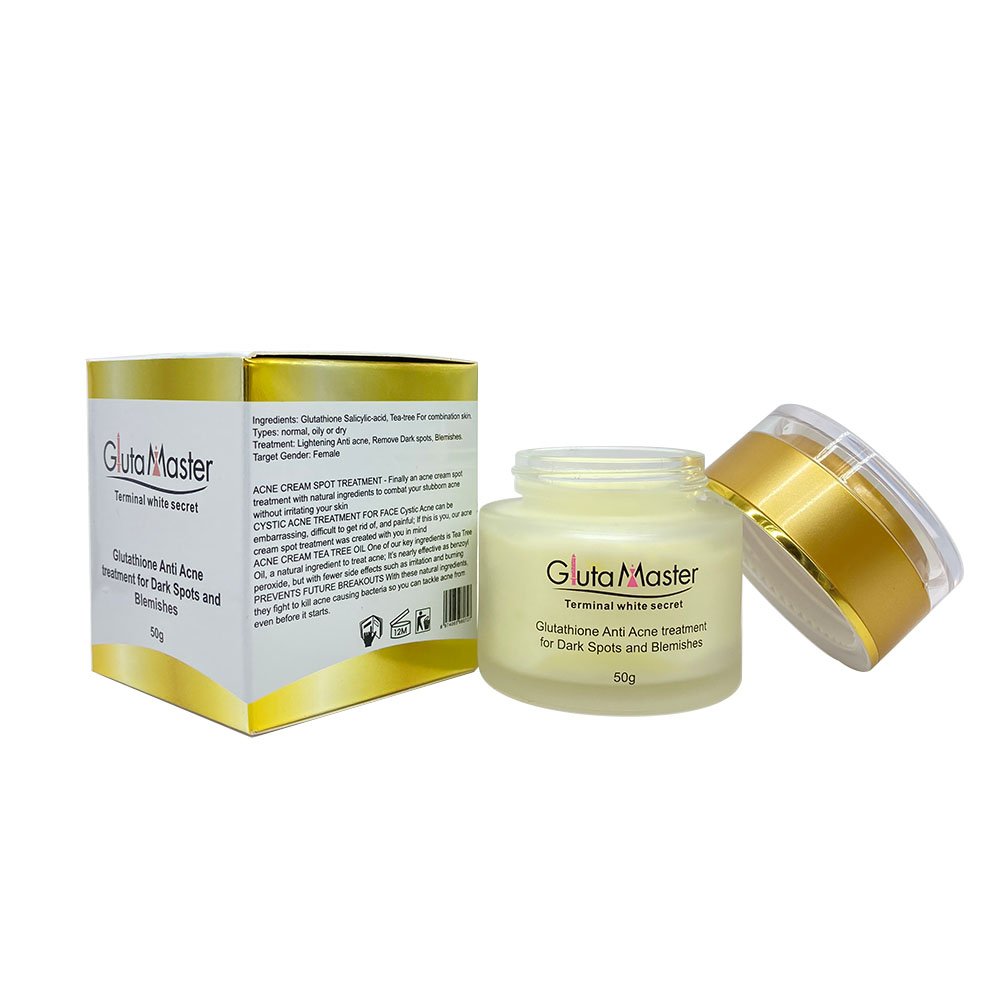 Gluta Master Natural Whitening Anti Acne Treatment Face Cream with Glutathio Removal Pigmentation for Dark Spots and Blemishes