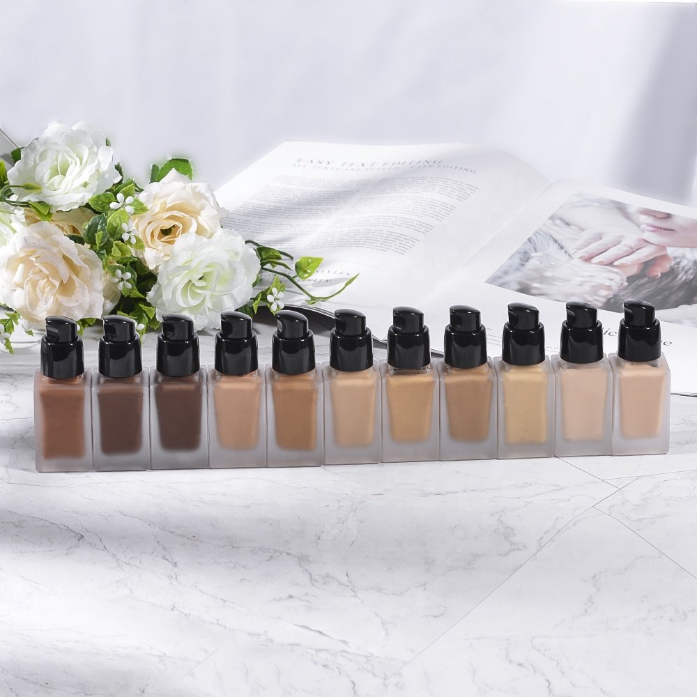 Vegan Make up Foundation Women High Quality for Black Female Full Coverage Oil Free Liquid Matte Foundation 3 Years Regular Size
