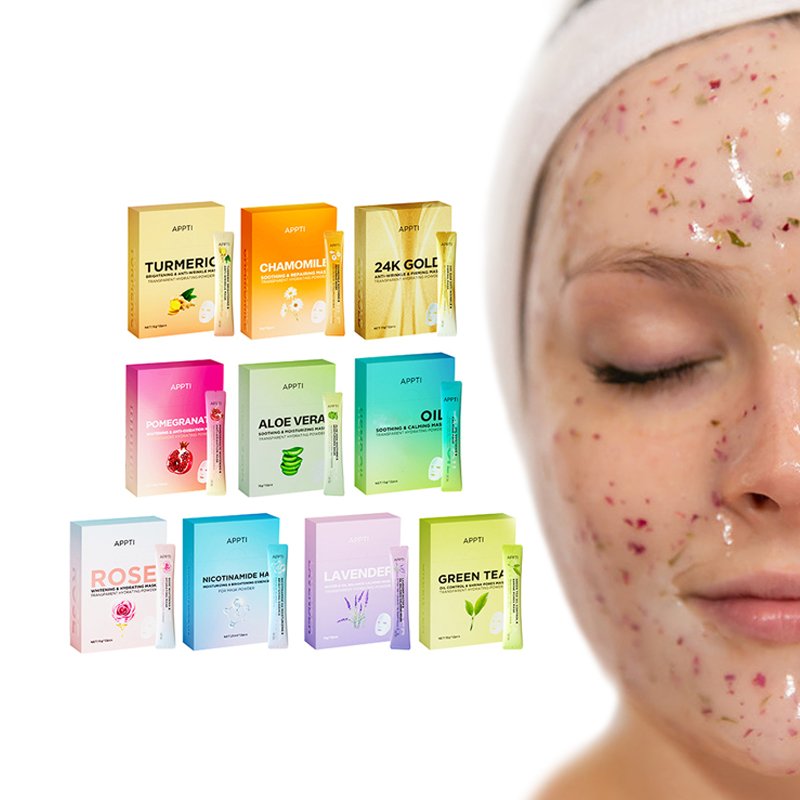 Natural Soft Hydro Jelly Mask Powder Set Peel Off Facial Mask Jar SPA Whitening Rose Collagen Hyaluronic Acid Mask