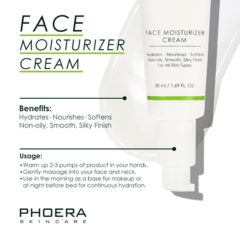 PHOERA Face Moisturizer Cream Daily Face Gel Moisturizer for Dry Skin