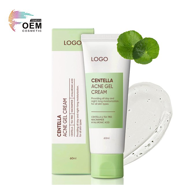 Private Label Organic Tea Tree Hyaluronic Acid Hydration Acne Gel Cream Best Face Cream Acne Spot Remover Cream