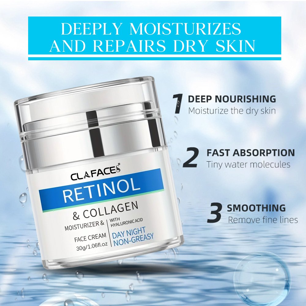 Hyaluronic Acid Vitamin E Firming Remove Wrinkles Smoothing Skin Moisturizing Retinol Cream Face Cream